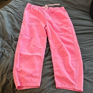 GAP bright pink barrel leg jeans